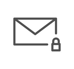 Envelope icon outline and linear symbol.	
