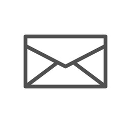 Envelope icon outline and linear symbol.	
