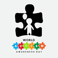 world autism awareness day, autism support campgain, World Autism Month, vector illustration, concept art for social media posts, posters, brochures, billboards, banners, posters, flyers