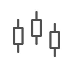 Graph icon outline and linear symbol.	
