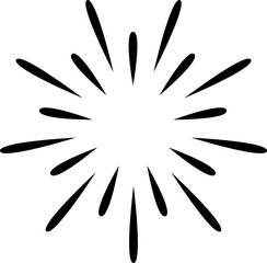 Exploding starburst, sunburst, sunrays, fireworks.