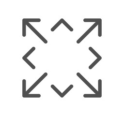 Arrow icon outline and linear symbol.	
