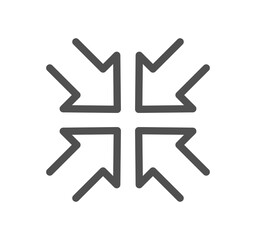 Arrow icon outline and linear symbol.	
