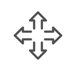 Arrow icon outline and linear symbol.	
