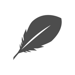Bird feather icon or writing concept