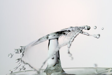 Water Drop Splash with Ripples on water surface