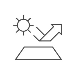 Sun resistant material line icon