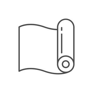 recommend clip art: Material roll line outline icon
