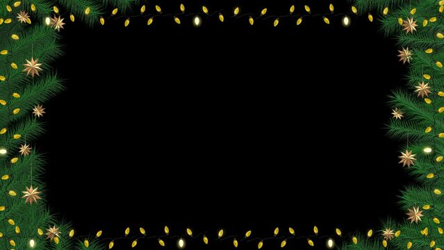 The Christmas Frame is a loop motion graphics video with alpha channel for your holiday video and pictures.