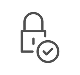 Locks icon outline and linear symbol.	
