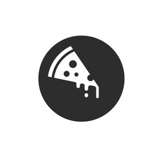 black pizza icon vector illustration design template