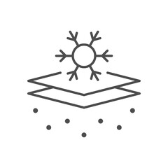 Cold resistant material line icon