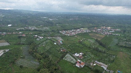 Bali, Indonesia - November 12, 2022: The Scenery of Munduk area at North Bali