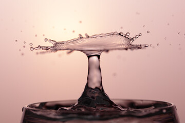Water Drop Splash with Ripples on water surface