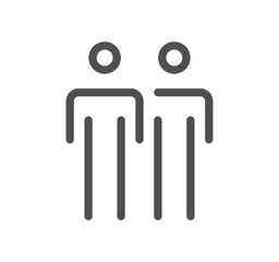 Business people icon outline and linear symbol.	
