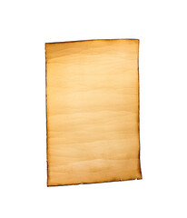 blank sheet of vintage paper close-up on a white background