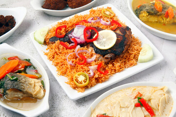 Freshly cooked Chicken with Biryani Rice