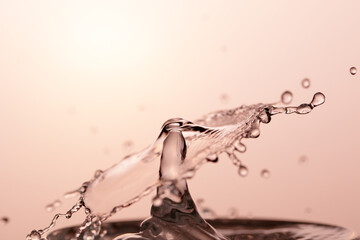 Water Drop Splash with Ripples on water surface