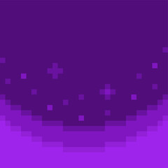 Fototapeta na wymiar Pixelated Bright Star and Universe glowing background, Pink-Violet Tone
