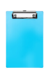 Top view of clipboard mockup template isolated on white background.