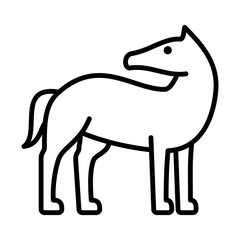 Horse Icon Logo Design Vector Template Illustration Sign And Symbol Pixels Perfect