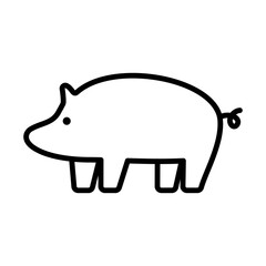 Pig Icon Logo Design Vector Template Illustration Sign And Symbol Pixels Perfect