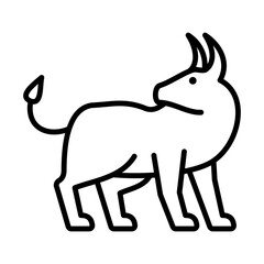 Bull Icon Logo Design Vector Template Illustration Sign And Symbol Pixels Perfect