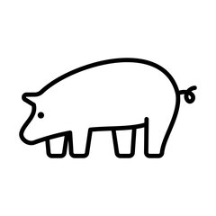 Pig Icon Logo Design Vector Template Illustration Sign And Symbol Pixels Perfect