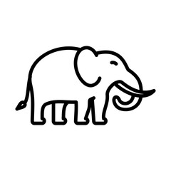 Elephant Icon Logo Design Vector Template Illustration Sign And Symbol Pixels Perfect