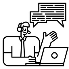 online consultant line icon