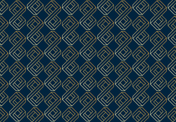 Dark Minimalist Modern Style 3D Transparent Line-art - Infinity Signs, Transparent Rectangular Shapes Pattern, Mosaic - Editable Abstract Geometric Seamless Background Design, Vector Template
