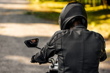 Man driving a motorcycle
