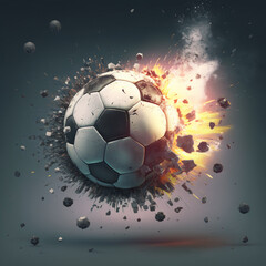 Exploding soccer ball