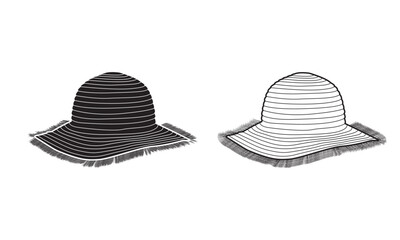 stylish hat isolated on white icon vector design.