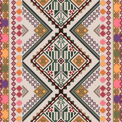 Mangkabeu flower beautiful geometric ornament ethnic style border design handmade artwork with watercolor, trend, texture, and vintage hand painting.
