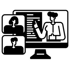 elearning solid icon