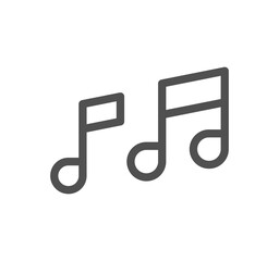Music icon outline and linear symbol.	
