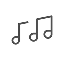 Music icon outline and linear symbol.	
