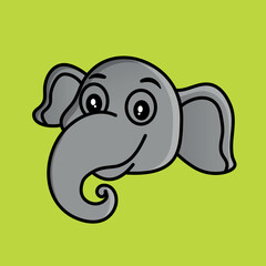 Illustration of Elephant - Animal Vector - Cute Elephant Drawing