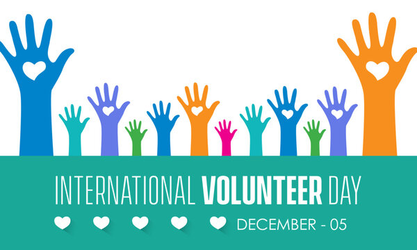 Vector illustration design concept of International Volunteer Day observed on December 5