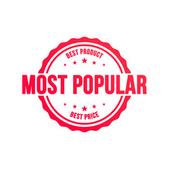 Most Popular Shopping Vector Label 