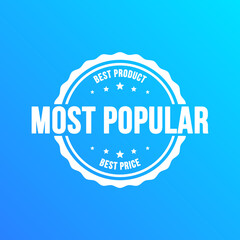 Most Popular Shopping Vector Label 