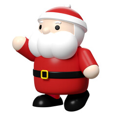 3D Santa Claus rendering for Christmas Santa character model