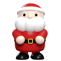 3D Santa Claus rendering for Christmas Santa character model