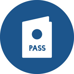 Passport icon in blue circle.