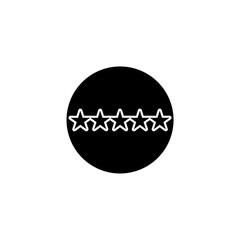 Set of five stars. Star set vector icon. Feedback concept. 