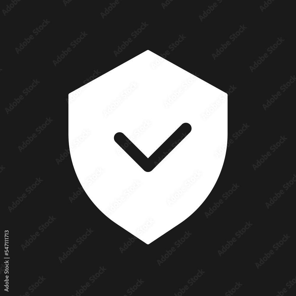 Poster cyber security dark mode glyph ui icon. antivirus program for device. user interface design. white s