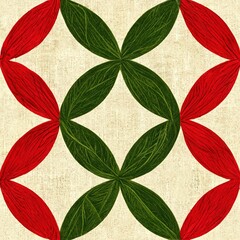 Fototapeta premium Background tile of beautiful christmas themed decorations , abstract geometrical , grunge wallpaper.