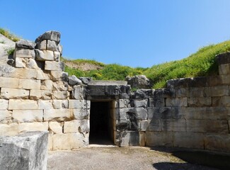 Fototapeta na wymiar Inside view of the ancient tomb of Minyas in Orchomenus, Boeotia, Greece