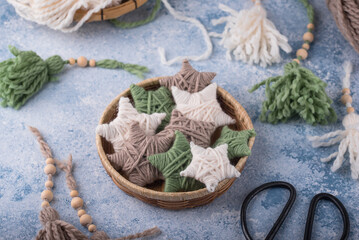 Christmas and New Year boho style decoration